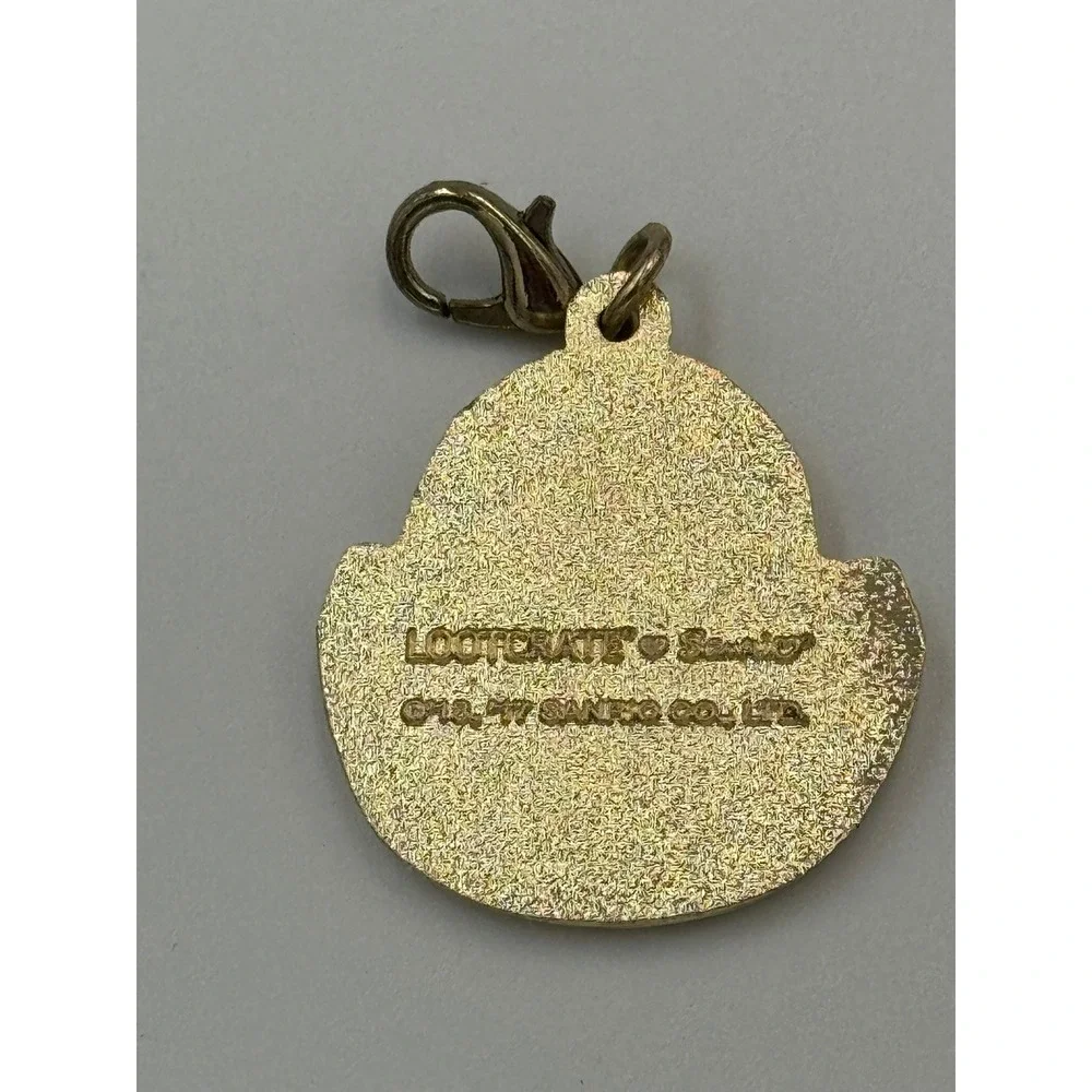 Sanrio Gudetama Lazy Egg Enamel Charm Loot Crate Exclusive Gold Tone Zipper Pull